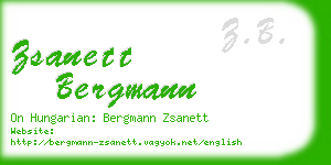zsanett bergmann business card